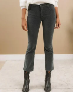 Lauren Vidal Pantalons|Pantalon en Velours Pants bitume