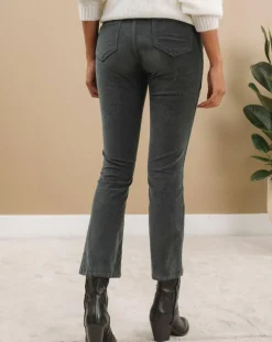 Lauren Vidal Pantalons|Pantalon en Velours Pants bitume