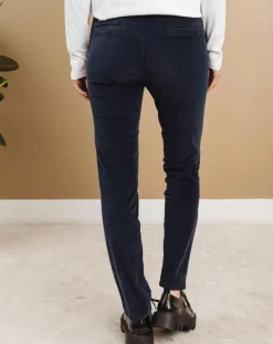 Lauren Vidal Pantalons|Pantalon en Velours Pants nuit