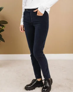 Lauren Vidal Pantalons|Pantalon en Velours Pants nuit