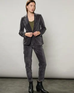 Hartford Pantalons|Pantalon en Velours Pepite charbon