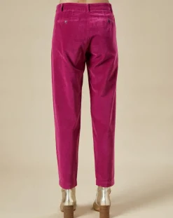 Hartford Pantalons|Pantalon en Velours Perfect magenta
