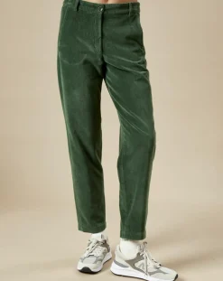 Hartford Pantalons|Pantalon en Velours Perfect leaf