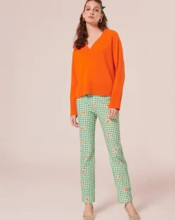 Tara Jarmon Pantalons|Pantalon en vichy vert