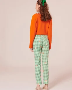 Tara Jarmon Pantalons|Pantalon en vichy vert