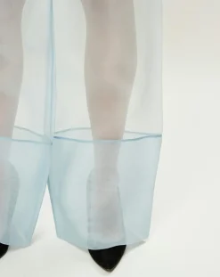 La Perla Pantalons|Pantalon Esprit d'Atelier 100% Soie bleu