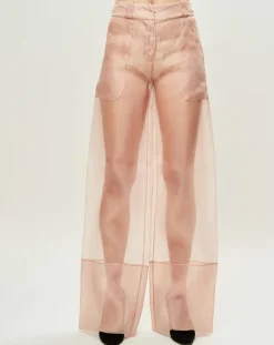 La Perla Pantalons|Pantalon Esprit d'Atelier en Soie rose