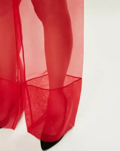 La Perla Pantalons|Pantalon Esprit d'Atelier 100% Soie rouge
