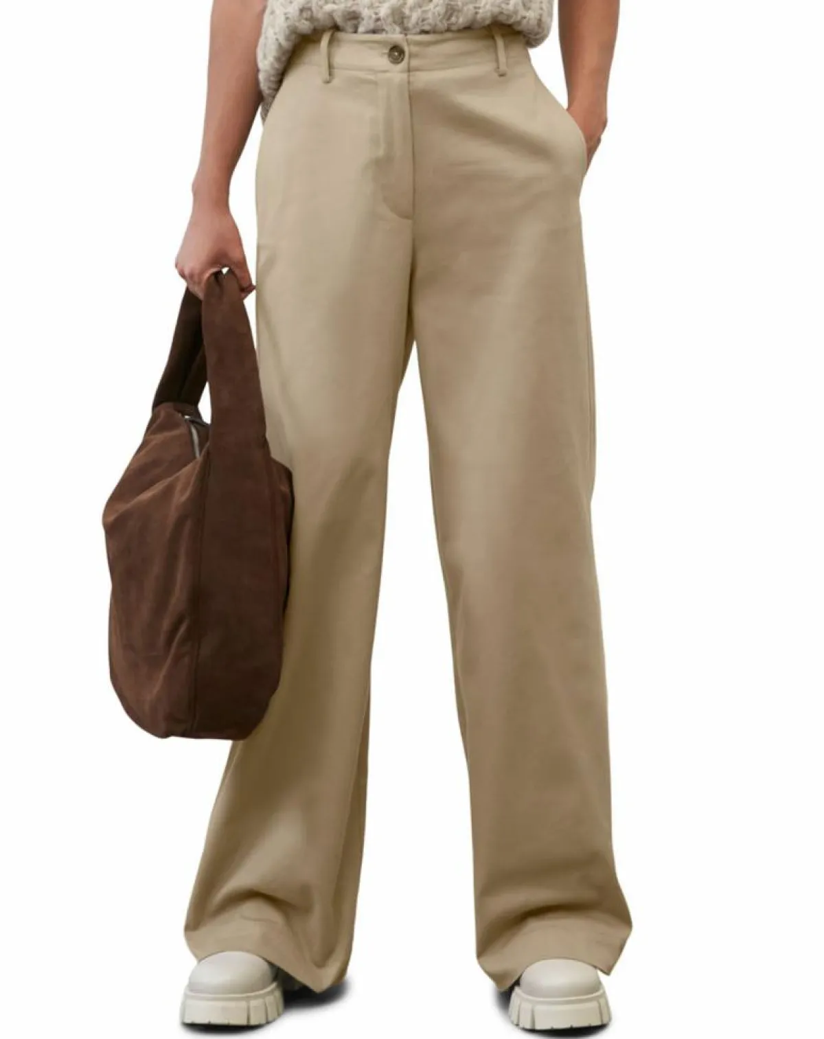 Marc O'Polo Pantalons|Pantalon flare beige