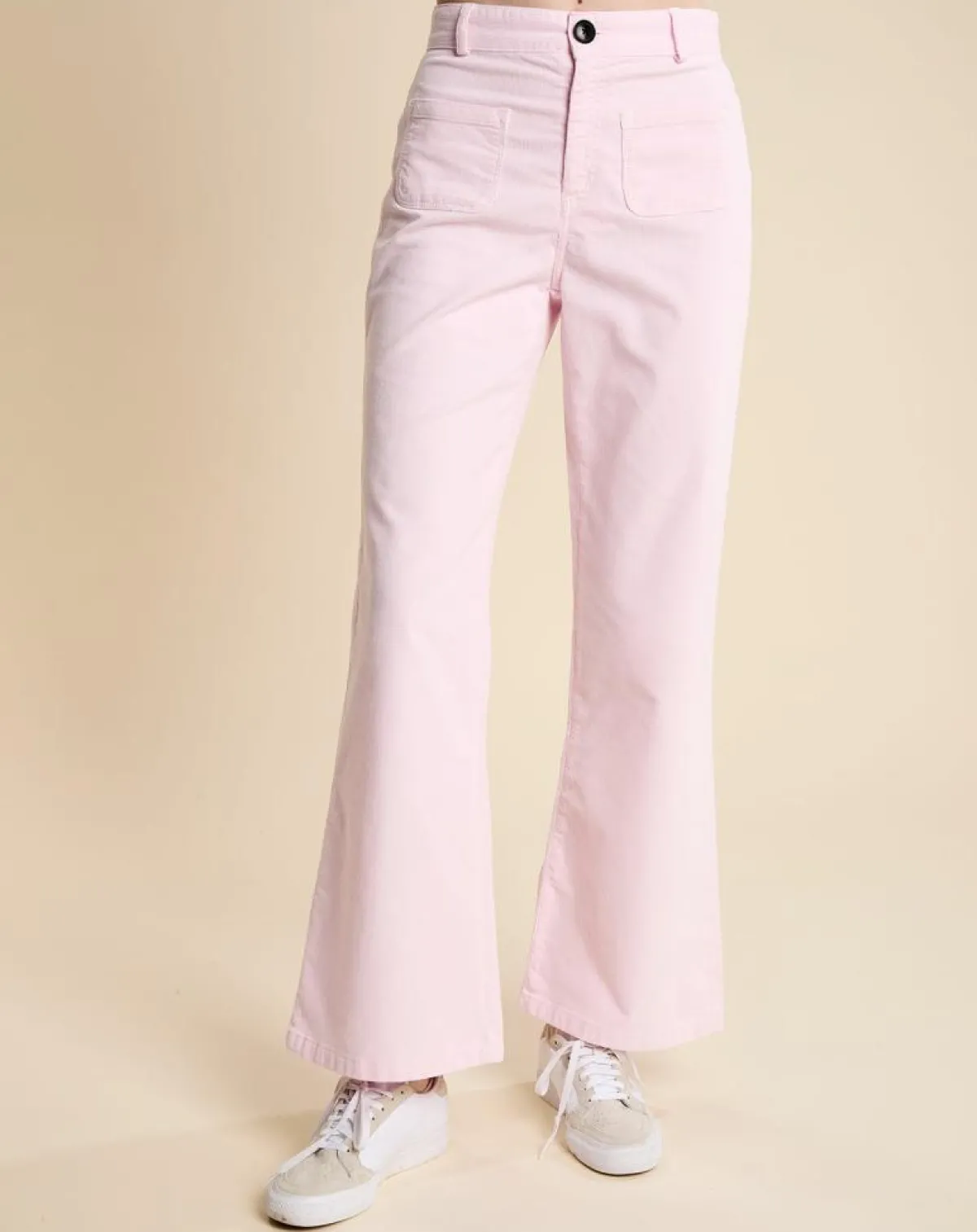 Bellerose Pantalons|Pantalon flare en Velours Milleraie Park dusk