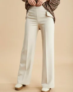 Lauren Vidal Pantalons|Pantalon flare Muse lait