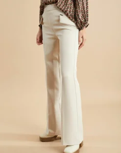 Lauren Vidal Pantalons|Pantalon flare Muse lait