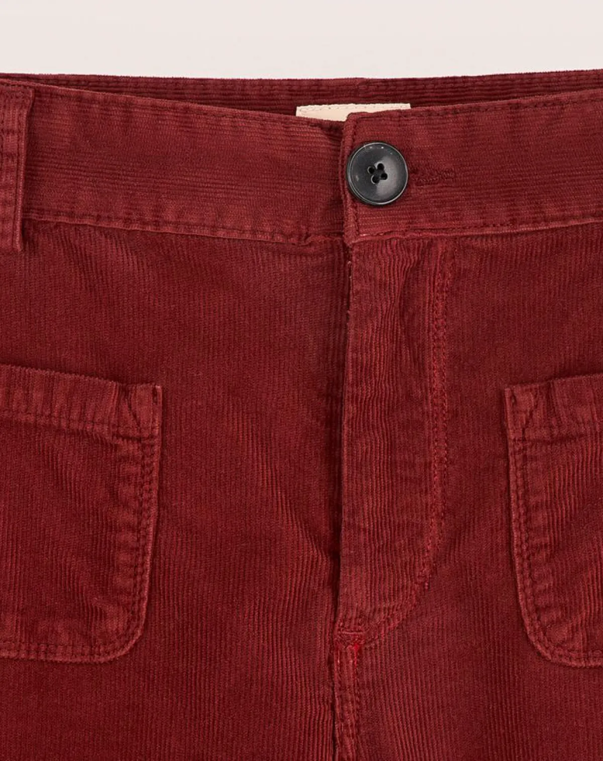 Bellerose Pantalons|Pantalon flared en Velours côtelé Park grenat