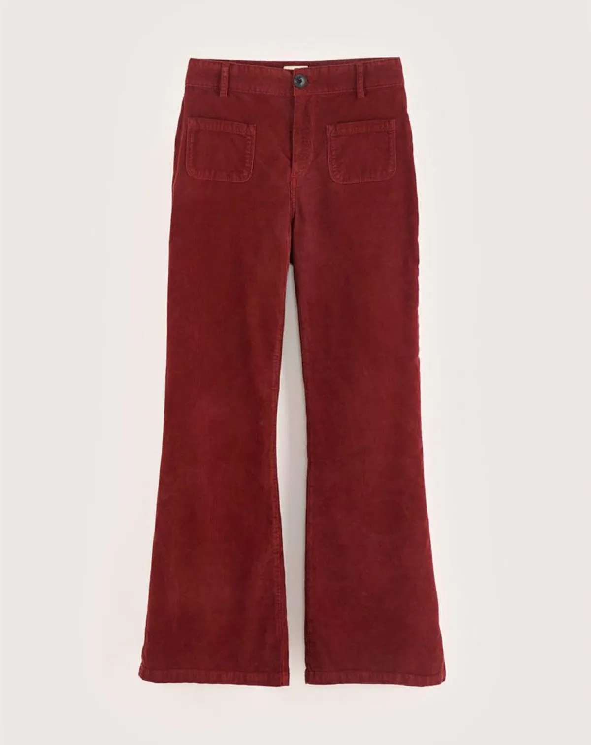 Bellerose Pantalons|Pantalon flared en Velours côtelé Park grenat