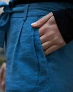 Cuisse de Grenouille Pantalons|Pantalon fluide Cado bleu