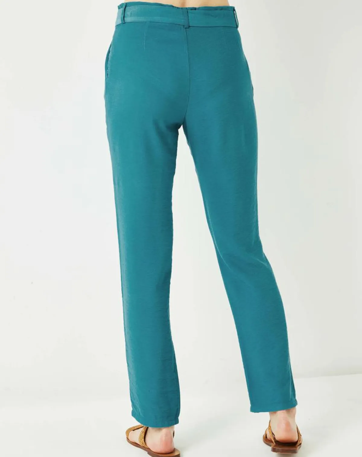 Cuisse de Grenouille Pantalons|Pantalon fluide Cado turquoise