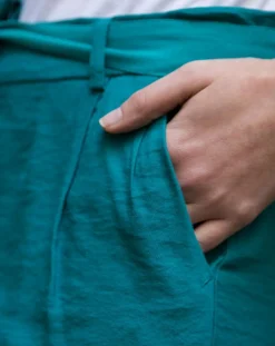 Cuisse de Grenouille Pantalons|Pantalon fluide Cado turquoise