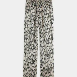 Scotch & Soda Pantalons|Pantalon fluide Nina rose/écru/noir