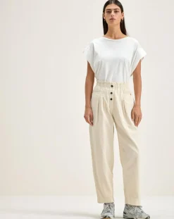 Bellerose Pantalons|Pantalon fuselé Lilo crème