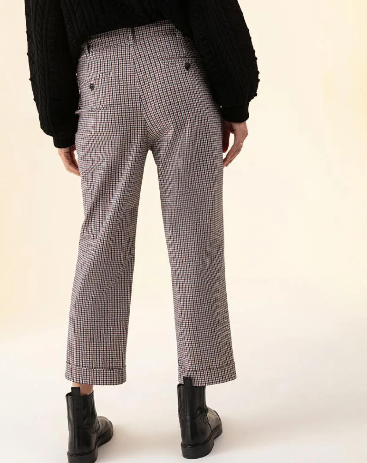 Indies Pantalons|Pantalon Helena pied de poule