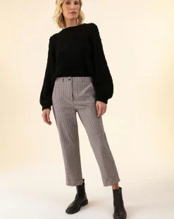 Indies Pantalons|Pantalon Helena pied de poule