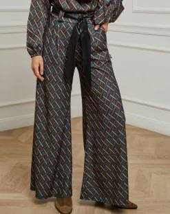 Alice & Charlotte Pantalons|Pantalon imprimé Camille café