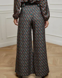 Alice & Charlotte Pantalons|Pantalon imprimé Camille café