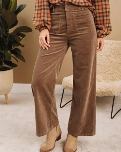 Lauren Vidal Pantalons|Pantalon jupe-culotte Cloé seigle