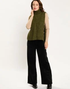 Lauren Vidal Pantalons|Pantalon jupe-culotte Cloé noir