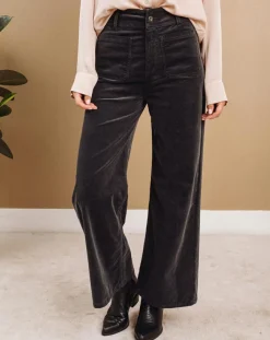 Lauren Vidal Pantalons|Pantalon jupe-culotte Cloé bitume