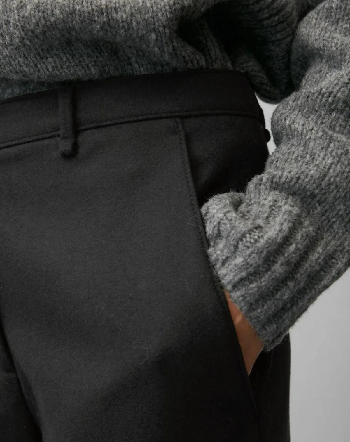 Marc O'Polo Pantalons|Pantalon jupe-culotte en Laine mélangée noir