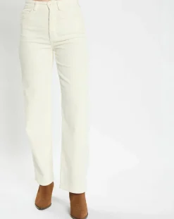 Marc O'Polo Pantalons|Pantalon large corduroy écru