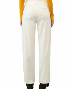 Marc O'Polo Pantalons|Pantalon large corduroy écru