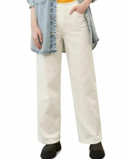 Marc O'Polo Pantalons|Pantalon large corduroy écru
