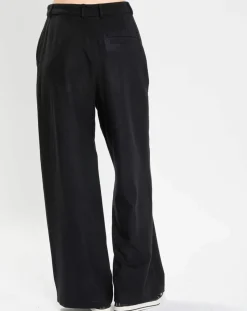 Marc O'Polo Pantalons|Pantalon large en Laine mélangée noir