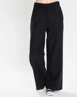 Marc O'Polo Pantalons|Pantalon large en Laine mélangée noir