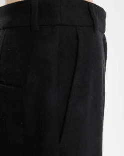 Marc O'Polo Pantalons|Pantalon large en Laine mélangée noir