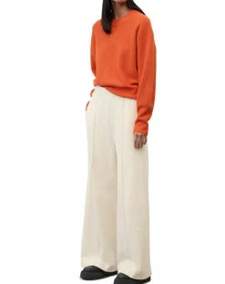 Marc O'Polo Pantalons|Pantalon large en Molleton écru