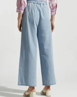 Garance Paris Pantalons|Pantalon large Lucia bleu