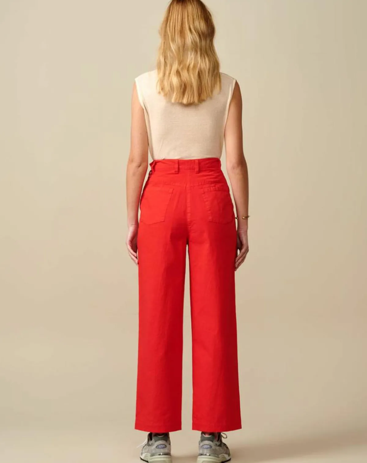 Bellerose Pantalons|Pantalon large Painted rouge