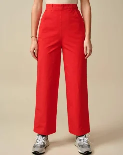 Bellerose Pantalons|Pantalon large Painted rouge