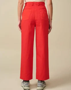Bellerose Pantalons|Pantalon large Painted rouge
