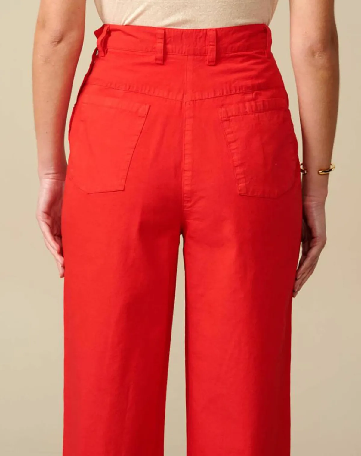 Bellerose Pantalons|Pantalon large Painted rouge