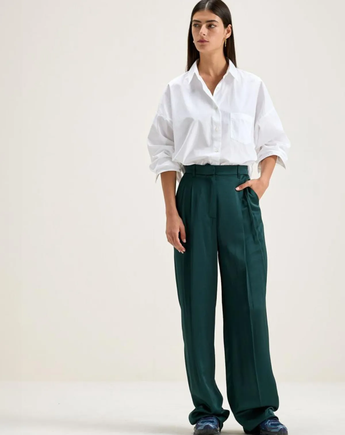 Bellerose Pantalons|Pantalon large taille haute Dominic hunter