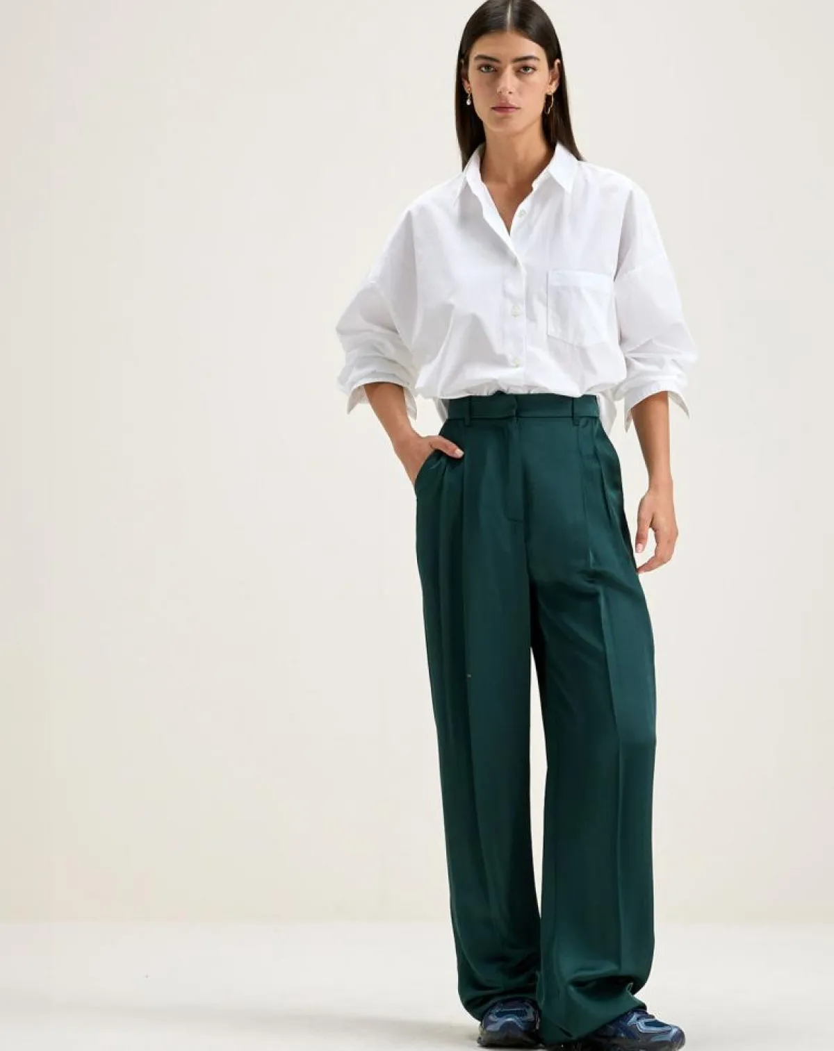 Bellerose Pantalons|Pantalon large taille haute Dominic hunter