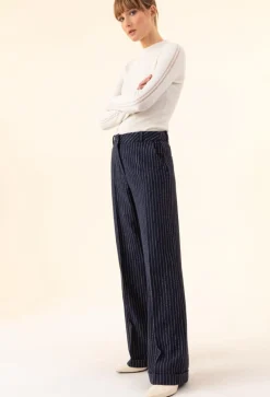 Bleu Blanc Rouge Pantalons|Pantalon Lino bleu