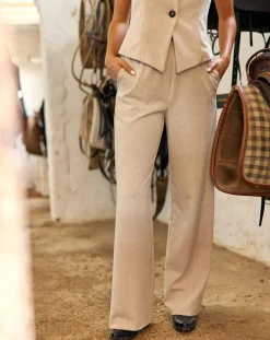 Lauren Vidal Pantalons|Pantalon Luca grege