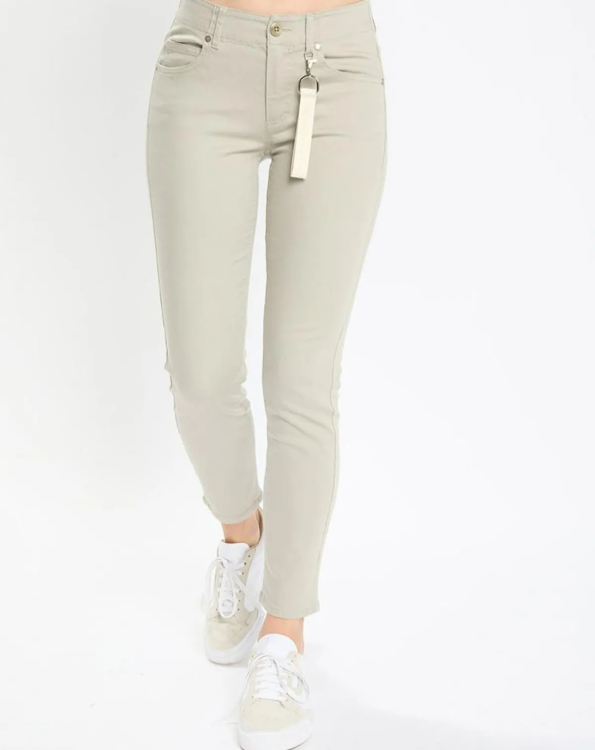 Marc O'Polo Pantalons|Pantalon Mavas en Coton Bio gris clair