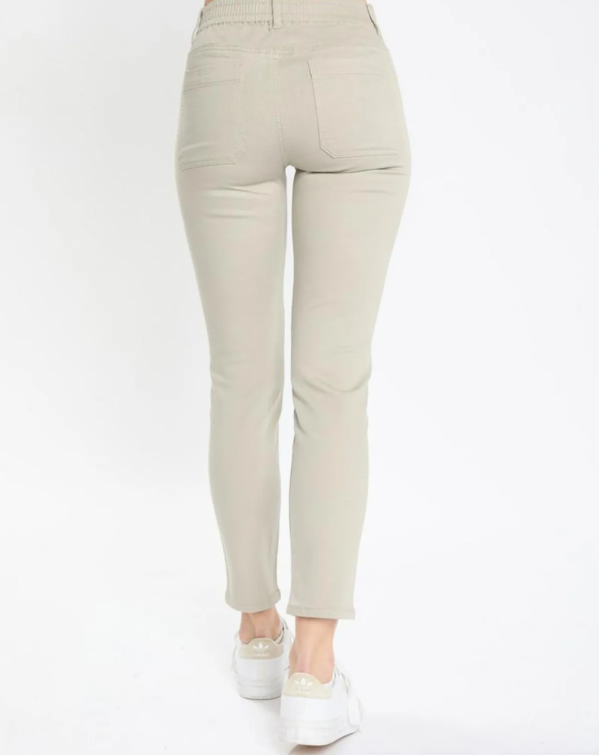 Marc O'Polo Pantalons|Pantalon Mavas en Coton Bio gris clair