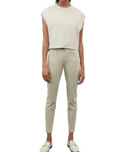 Marc O'Polo Pantalons|Pantalon Mavas en Coton Bio gris clair